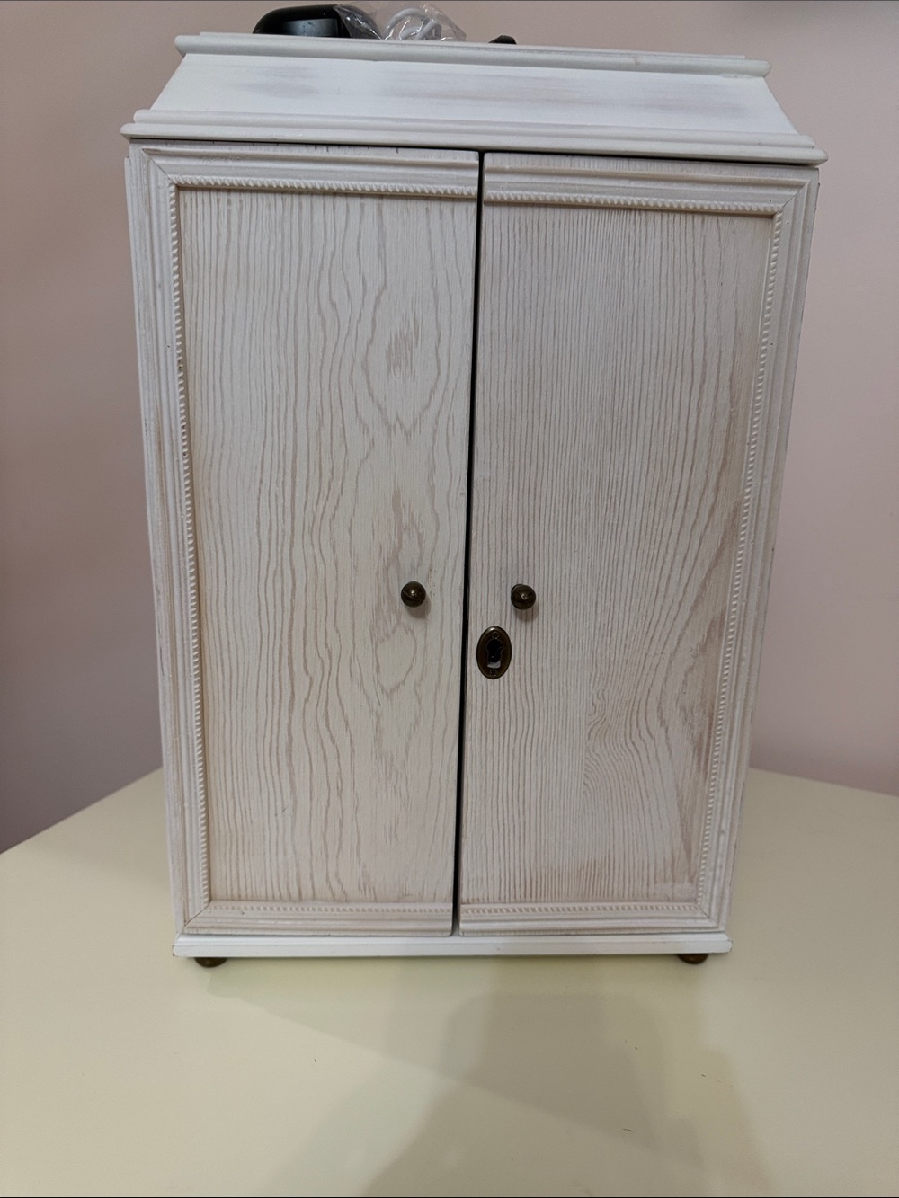 Pottery Barn White Wood Jewelry Cabinet Armoire - Classic Storage